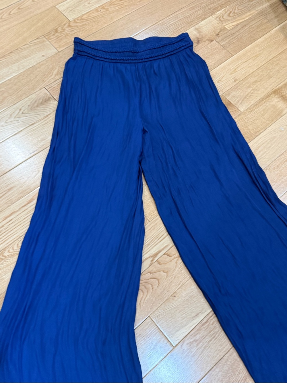 Rachel Zoe Cobalt Blue Wide-Leg Waist Pants